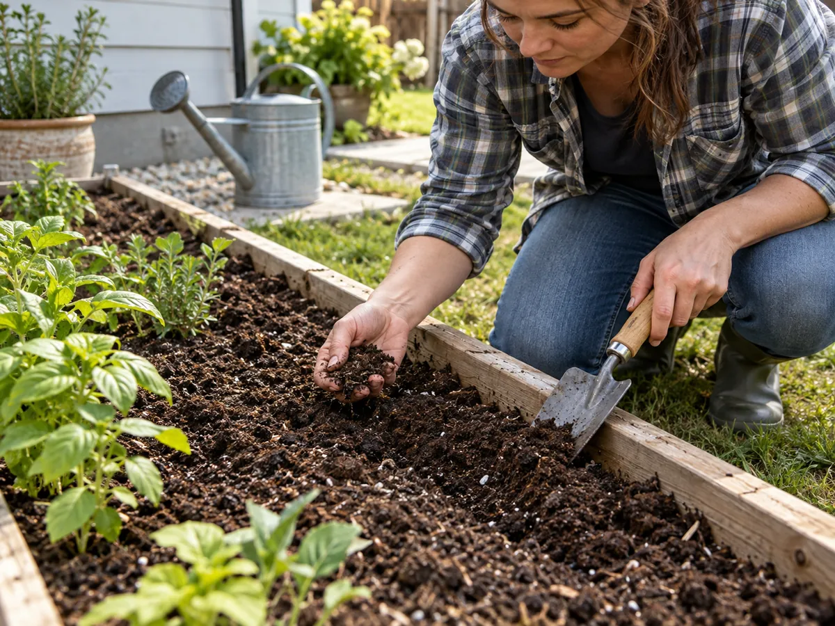 Preparing soil in a manageable backyard vegetable bed