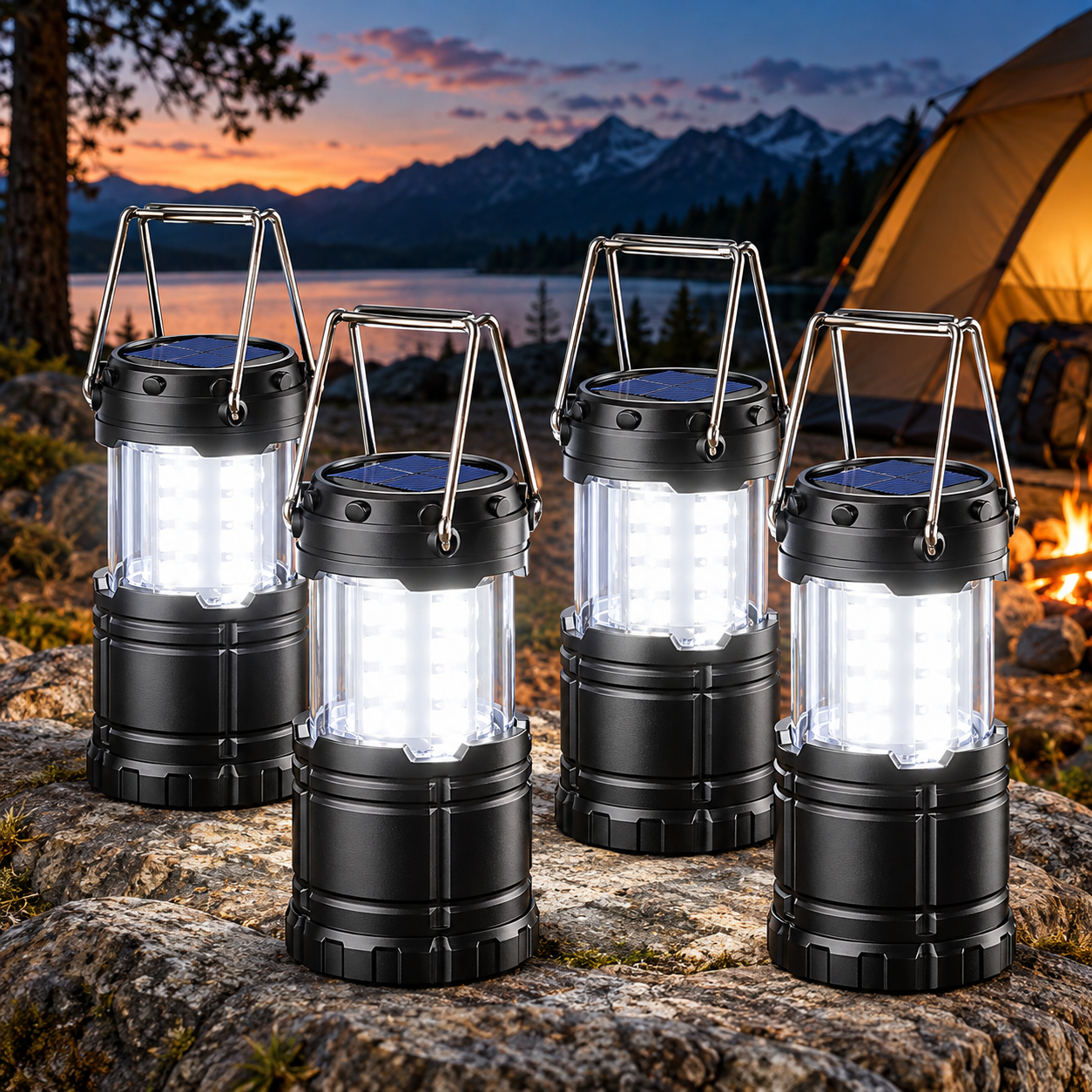 Created illustration of Lepro LED Camping Lanterns with Three Light Modes, Four-Pack
