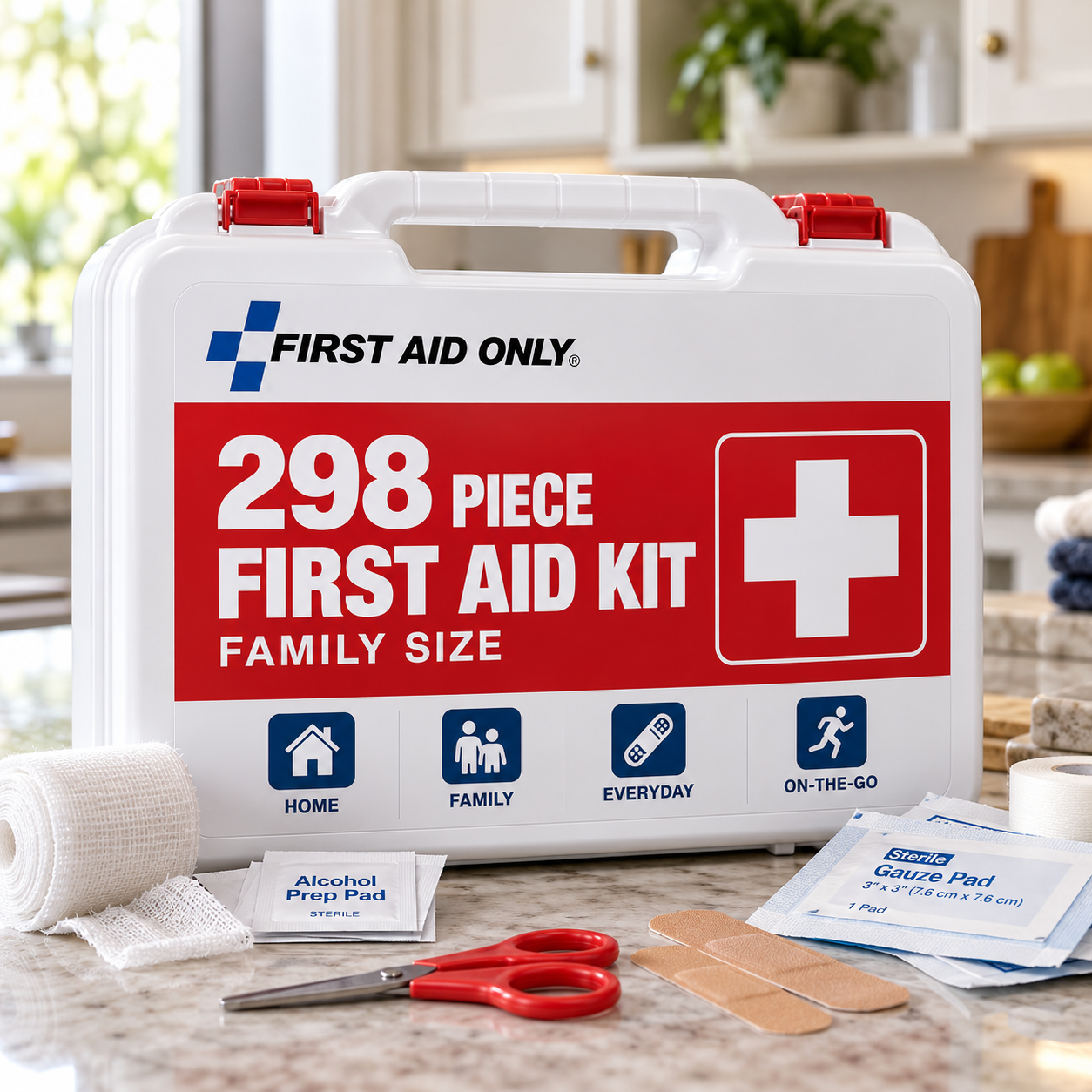 Created illustration of First Aid Only 298-Piece Family First Aid Kit