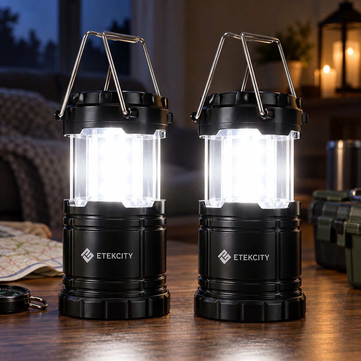 Created illustration of Etekcity Battery-Powered LED Camping Lanterns, Two-Pack