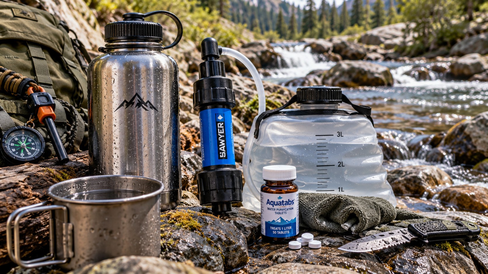 Emergency water filtration and purification equipment
