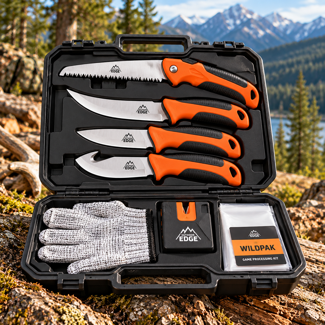 Created illustration of Outdoor Edge WildPak Eight-Piece Game Processing Kit