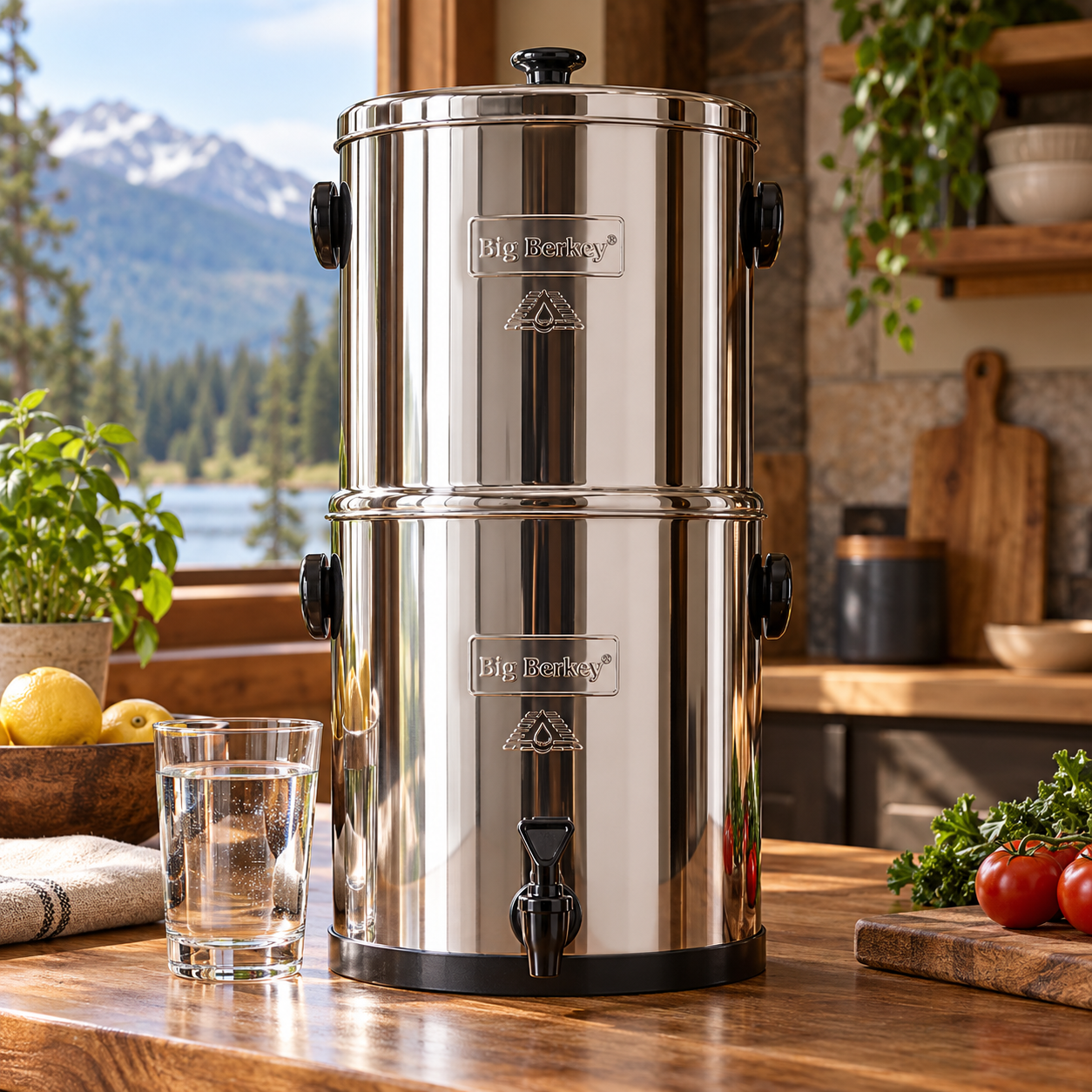 Created illustration of Big Berkey 2.25-Gallon Gravity Water Filter System