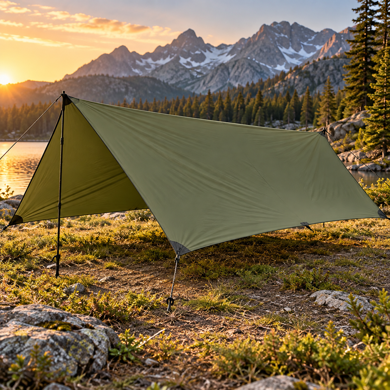 Created illustration of FREE SOLDIER Waterproof Camping Tarp Shelter Awning