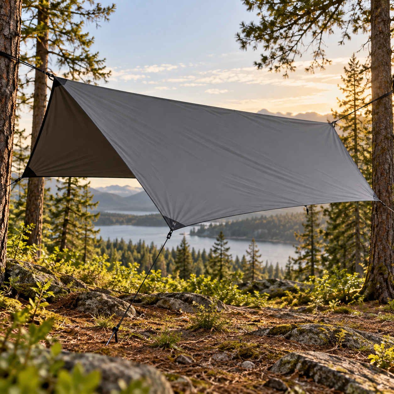 Created illustration of Wise Owl Outfitters WiseFly Waterproof Hammock Rain Tarp