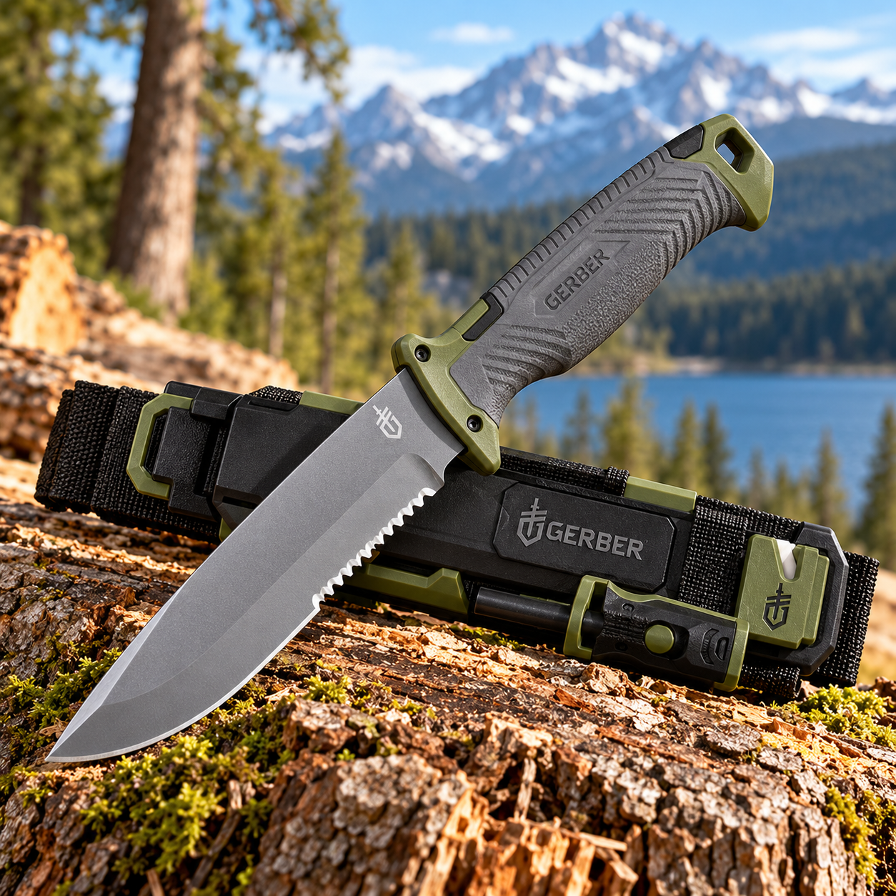 Created illustration of Gerber Ultimate Fixed-Blade Survival Knife