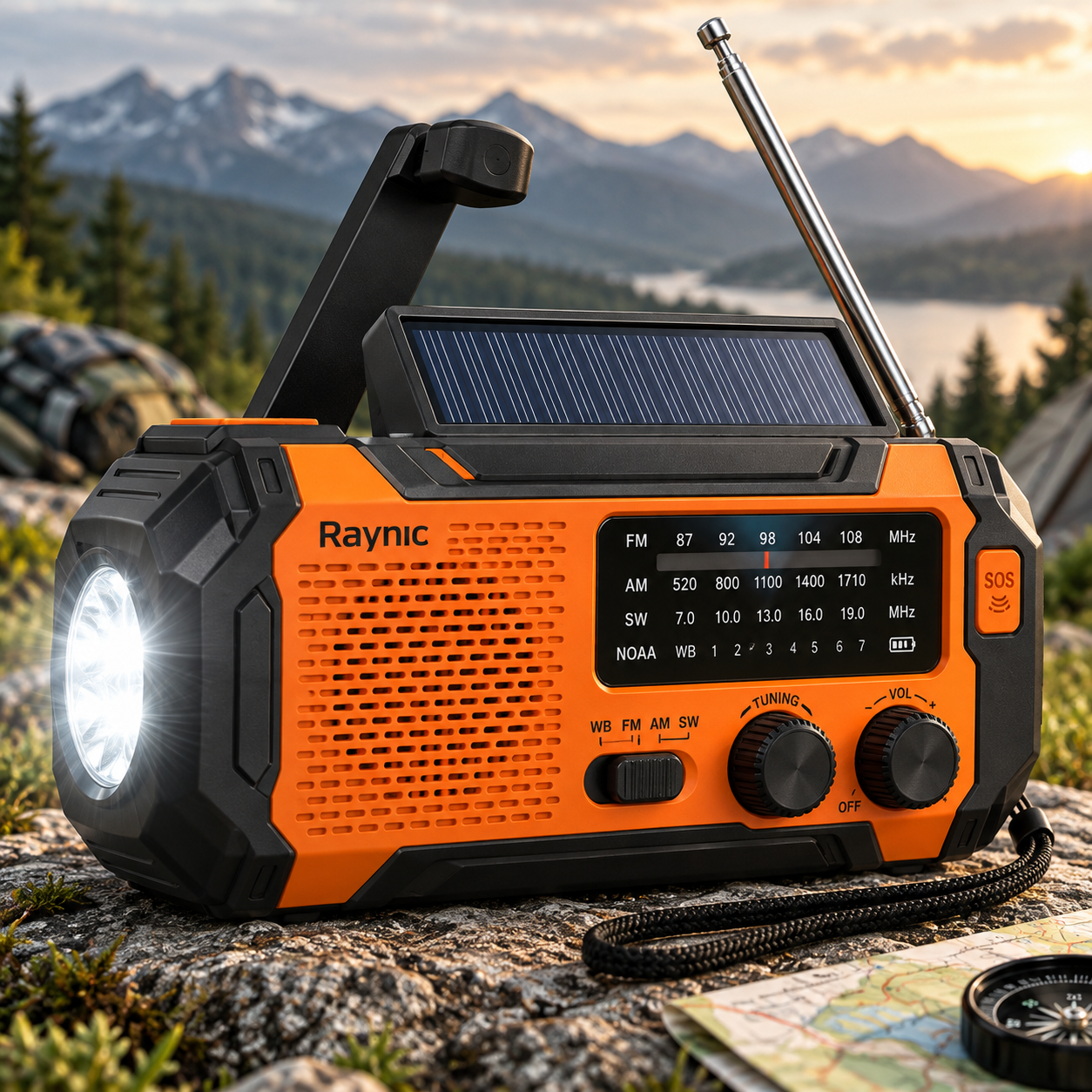 Raynic 5000mAh Emergency Weather Radio