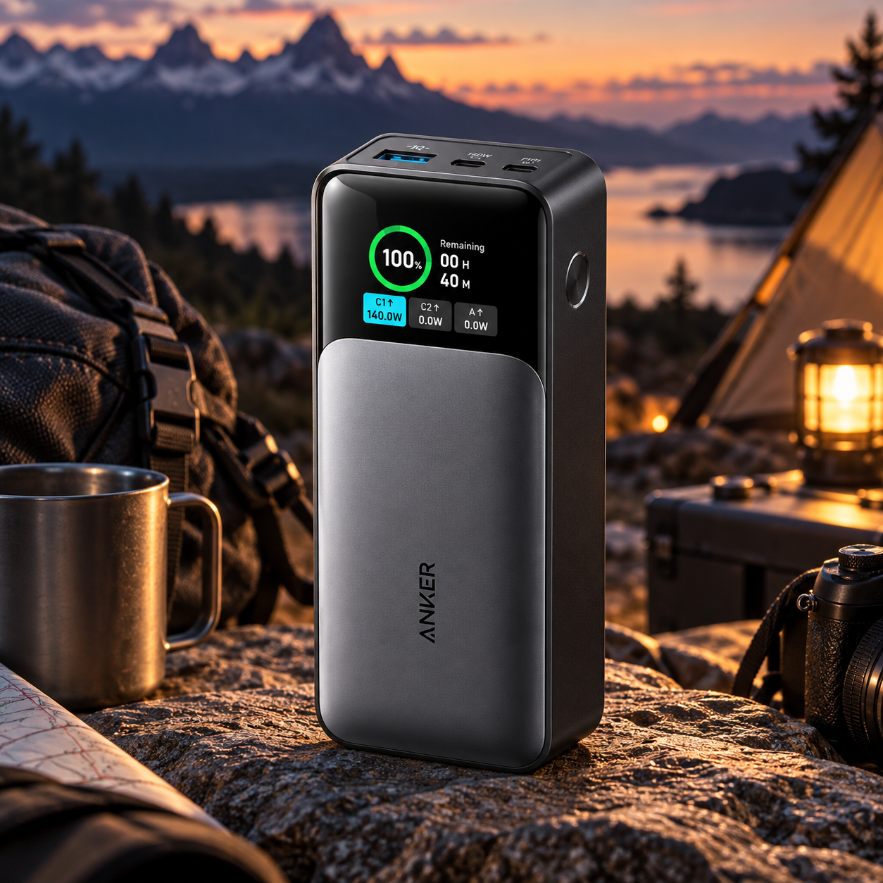 Created illustration of Anker 737 Power Bank (PowerCore 24K) 24,000mAh 140W