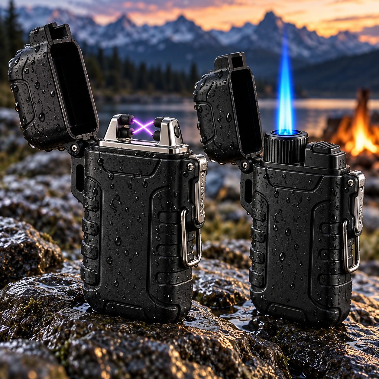 Created illustration of Outdoor Lighter Set