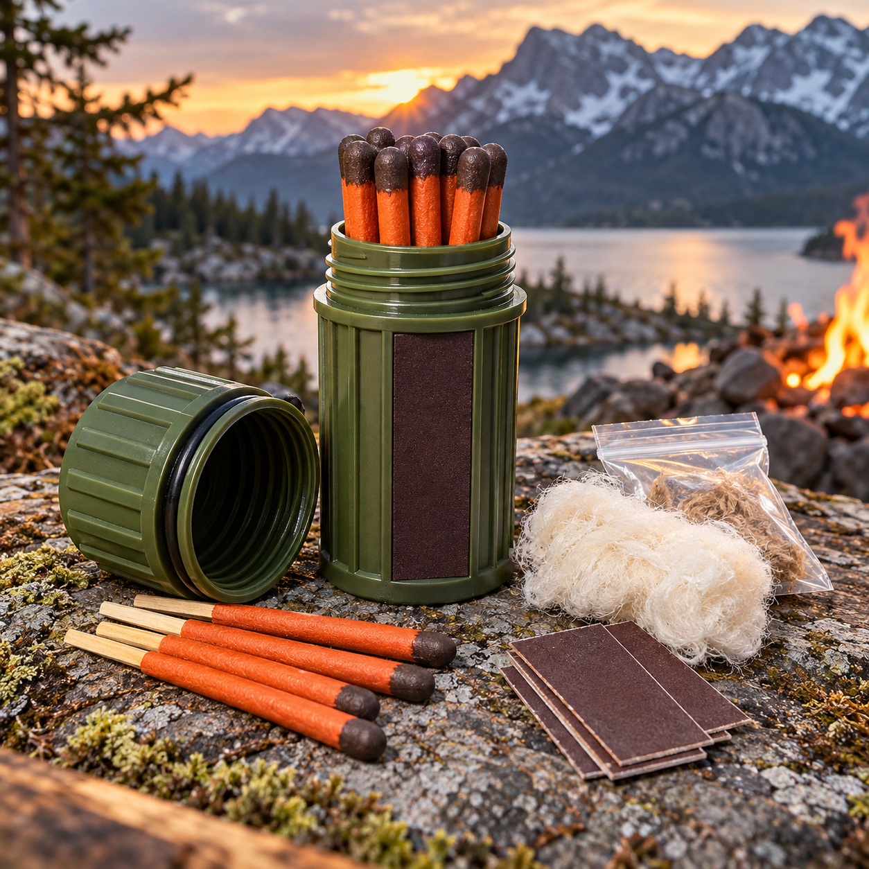 Created illustration of Stormproof Survival Match Kit