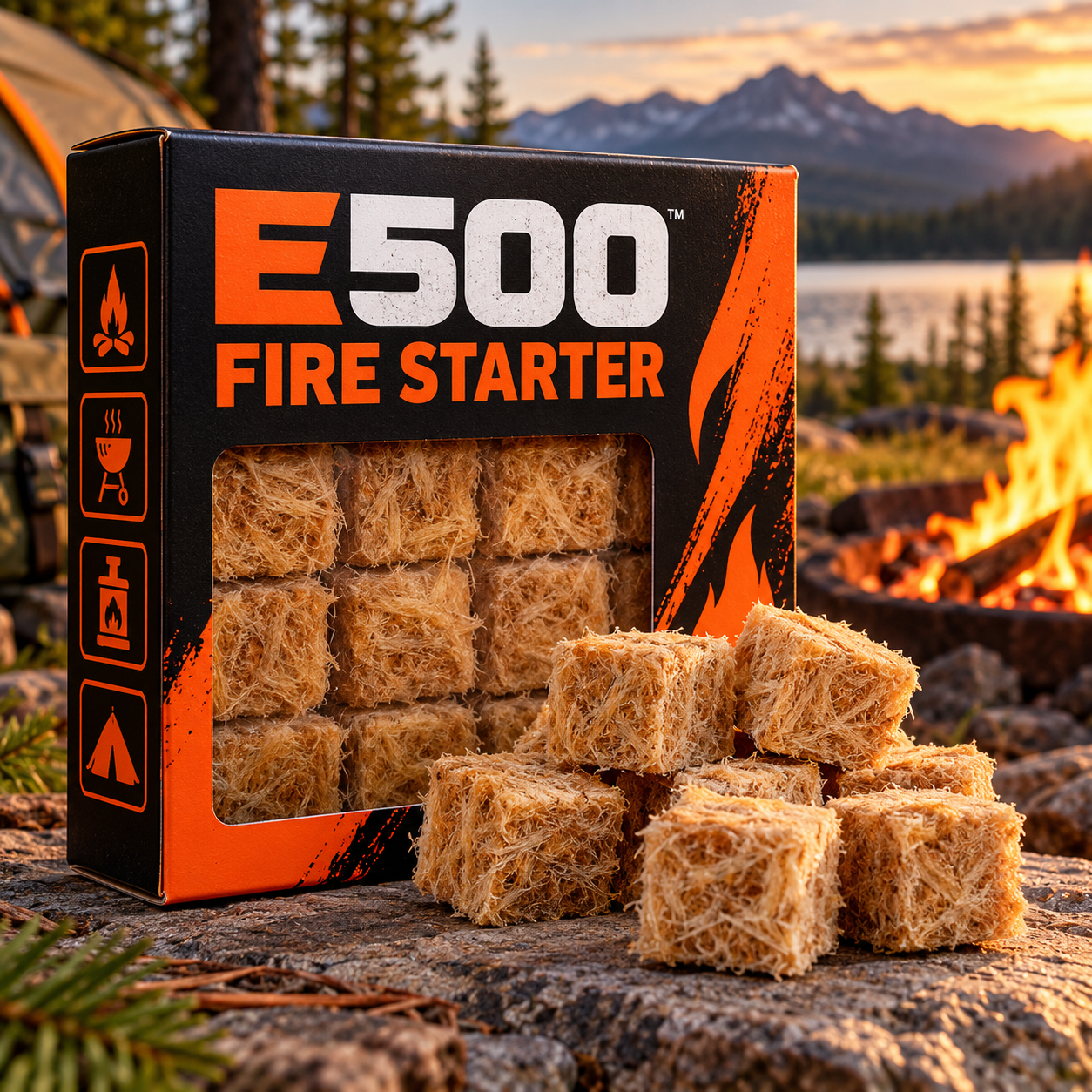Created illustration of Outdoor Fire Starter Sticks