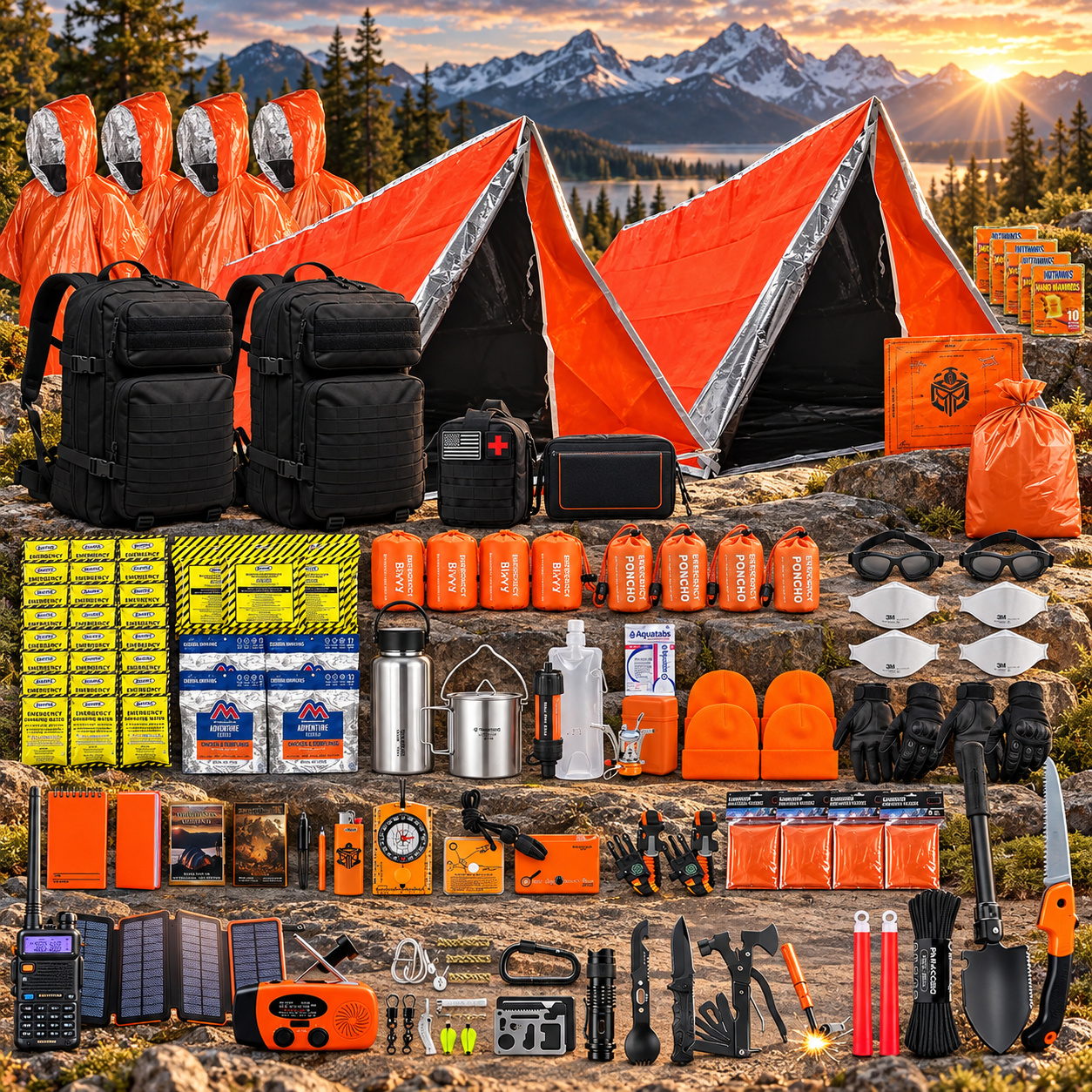 Created illustration of Multi-Bag Emergency Survival Essentials Kit
